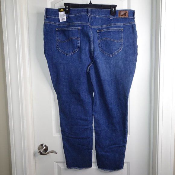 NWT Lee Plus Size High Rise Skinny Ankle Blue Jeans - Picture 2 of 7